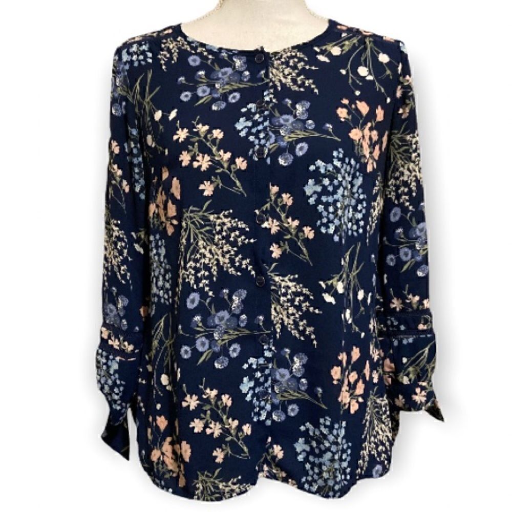 Westport 1962 Floral Long Sleeve Blouse